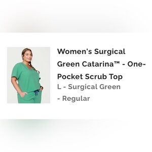 Figs Teal Scrub Top